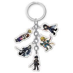 final fantasy anime double side acrylic keychain