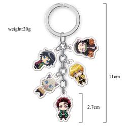 demon slayer anime double side acrylic keychain