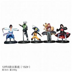 Naruto a set of five 152# Bagged Figure Decoration Model 9CM 230G