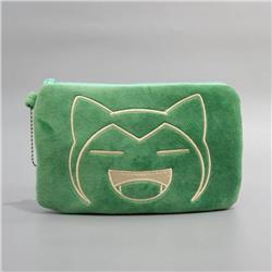 Pokemon Snorlax Plush zipper bag storage bag clutch bag wallet 20X12CM 0.04KG