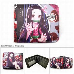 Demon Slayer Kimets Short color picture two fold wallet-HK-542