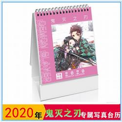 Demon Slayer Kimets Anime creative personality calendar calendar decoration 22X12CM a set price for 5 pcs