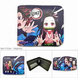 Demon Slayer Kimets Short color picture two fold wallet 11X9.5CM 60G-HK-551