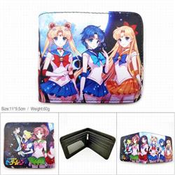 Sailor Moon Short color picture two fold wallet 11X9.5CM 60G-HK-547