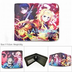 Sword Art Online Short color picture two fold wallet 11X9.5CM 60G-HK-513