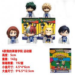 My Hero Academia a set of six Boxed Figure Decoration Model 5CM 142G