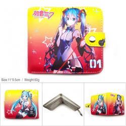 Hatsune Miku Full color short Snap button Wallet Purse MK-056