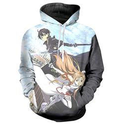 sword art online anime 3d printed hoodie 2xs to 4xl