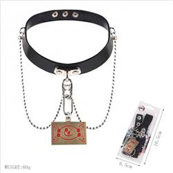 Demon Slayer Kimets Anime leather collar necklace 60G Style C