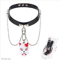Demon Slayer Kimets Anime leather collar necklace 60G Style H