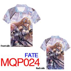 fate anime 3d printed polo tshirt 2xs to 4xl