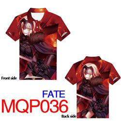 fate anime 3d printed polo tshirt 2xs to 4xl