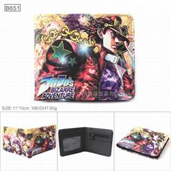 JoJos Bizarre Adventure Full color Twill two-fold short wallet Purse 11X10CM B651