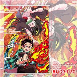 Demon Slayer Kimets White Plastic rod Cloth painting Wall Scroll 60X90CM MQG3190