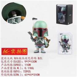 Q version Star Wars Boba Fett Boxed Figure Decoration Model 11CM 0.11KG Color box size:9X7X13CM a box of 72