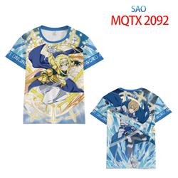 sword art online anime 3d printed tshirt 2xs to 5XL