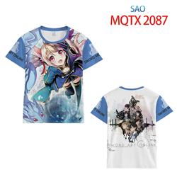 sword art online anime 3d printed tshirt 2xs to 5XL