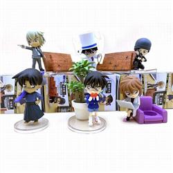 Detective conan a set of 6 Boxed Figure Decoration Model 470G 8-10CM Color box size:6X7X11.5CM a box of 50 sets