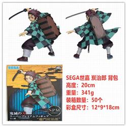 Demon Slayer Kimets SEGA Kamado Tanjirou Boxed Figure Decoration Model 20CM 341G Color box size:12X9X18CM a box of 50