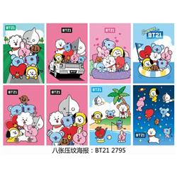 BTS Poster 42X29CM 8 pcs a set price for 5 sets