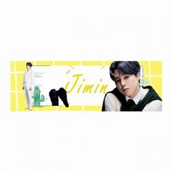 BTS JIMIN Double-sided color waterproof banner banner 15X45CM 20G set price for 5 pcs