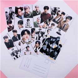 BTS Postcard photo card 10.5X14.5CM 38G a set price for 5 pcs