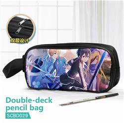 Sword Art Online Double waterproof pencil case 25X7X12CM-SCBD034