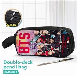 BTS Double waterproof pencil case 25X7X12CM-SCBD076