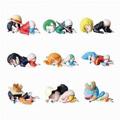 One Piece sleep-inducing insect Boxed Figure Decoration Model 6CM high and 10CM long 0.08KG a set of 9