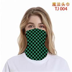 TJ-004-Demon Slayer Kimets Kamado Tanjirou Color printing magic turban scarf