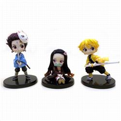 Demon Slayer Kimets Tanjirou, Nezuko and Agatsuma Zenitsu a set of 3 Bagged Figure Decoration Model About 10CM