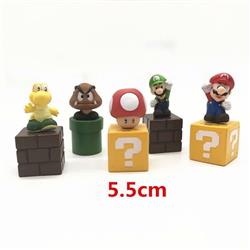 Super Mario anime figures set(5pcs a set)