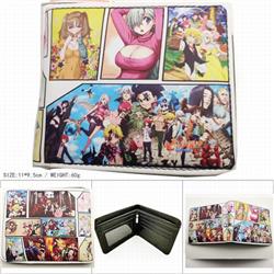 The Seven Deadly Sins Short color picture two fold wallet 11X9.5CM 60G HK-623