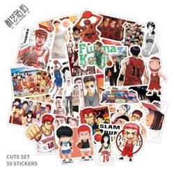 slam dunk anime waterproof stickers set(50pcs a set) price for 5 set