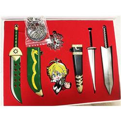 The Seven Deadly Sins anime key chains a set