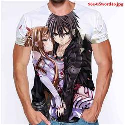sword art online anime 3d printed tshirt