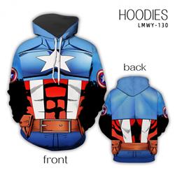Captain America Anime full color zipper hooded sweater M L XL 2XL LMWY130