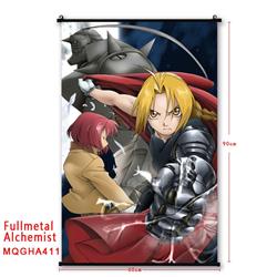 Fullmetal Alchemist Cartoon plastic pole cloth painting Wall Scroll 60X90CM