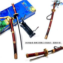 30CM Color Box Package One Piece Roronoa Zoro Anime Metal Sword