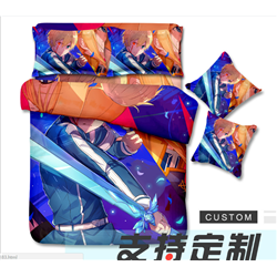 sword art online anime bed sheet set 160*230cm