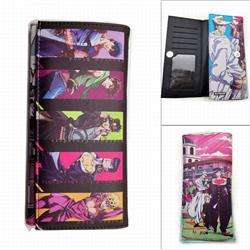 JoJo's Bizarre Adventure Long Three Fold Colorful Printing Anime PU Leather Fold Short Wallet