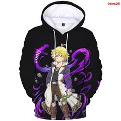 seven deadly sins anime 3d printed hoodie