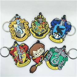 harry potter anime rubber keychain random selection