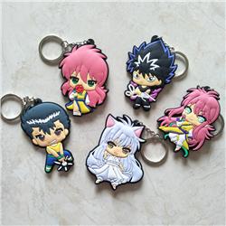 yuyu hakusho anime rubber keychain random selection