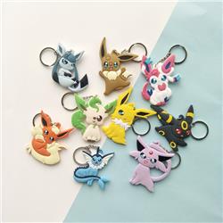 pokemon anime rubber keychain random selection