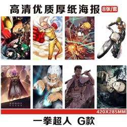One Punch Man anime wall poster price for a set of 8 pcs