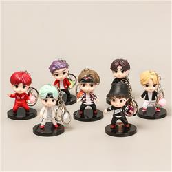 BTS PVC keychain, price for a set of 7 pcs