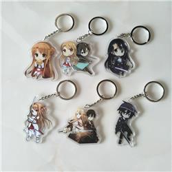 Sword Art Online anime acrylic keychain