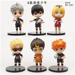 haikyuu anime Figure set (6pcs a set)(opp bag)