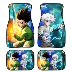 Anime Hunter X Hunter Pattern Car Floor Mats Protector for Car Anti-Slip Universal Car Mats Washable Car Accessories price for a set of 4 pcs